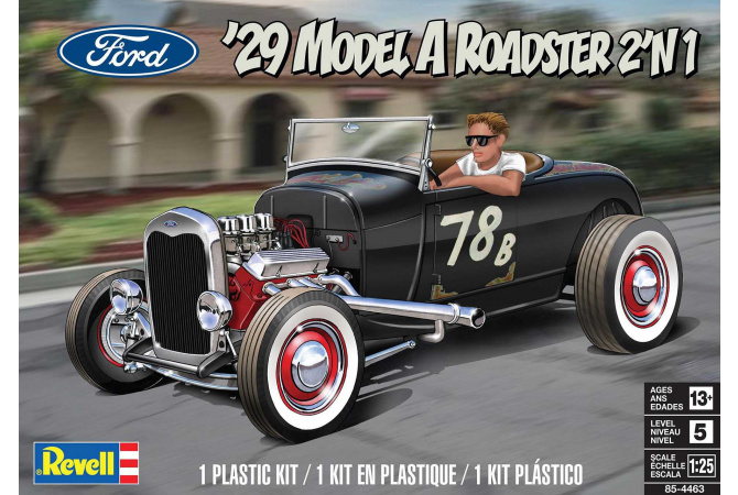 &apos;29 Ford Model A Roadster 2 in 1 (1:25) Monogram 4463