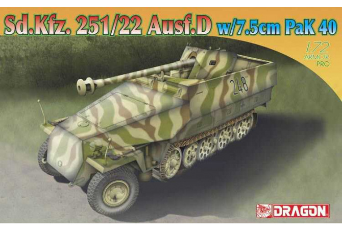 Sd.Kfz.251/22 Ausf.D w/7.5cm PaK 40 (1:72) Dragon 7351