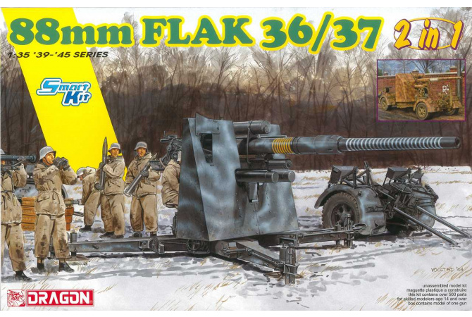88mm FlaK 36/37 (2 in 1) (1:35) Dragon 6923