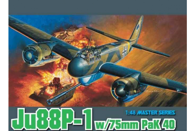 Ju88P-1 w/75mm PaK 40 (1:48) Dragon 5543