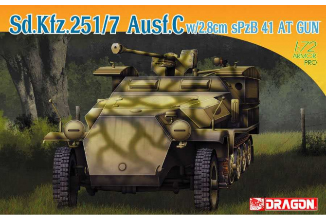 Sd.Kfz.251/7 Ausf.C w/2/8cm sPzB41 AT Gun (1:72) Dragon 7315