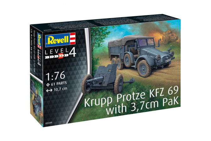 Krupp Protze KFZ 69 with 3,7cm Pak (1:76) Revell 03344