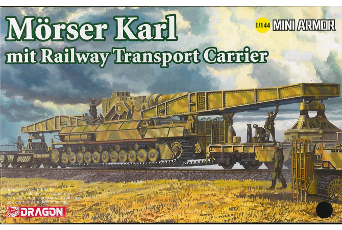 Morser Karl mit Railway Transporter Carrier (1:144) Dragon 14132