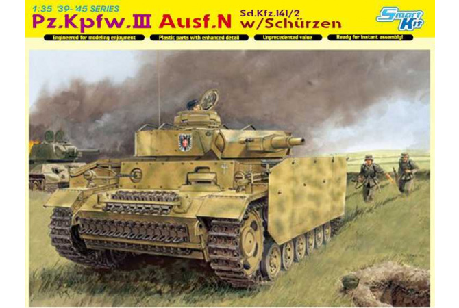 Pz.Kpfw.III Ausf.N w/SCHÜRZEN (SMART KIT) (1:35) Dragon 6474