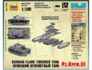 Panzer III Flamethrower Tank (1:100) Zvezda 6162 - Box zadni