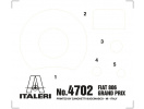 FIAT 806 GRAND PRIX (1:12) Italeri 4702 - Obsah