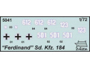 Ferdinand Sd.Kfz.184 (1:72) Zvezda 5041 - Obtisky